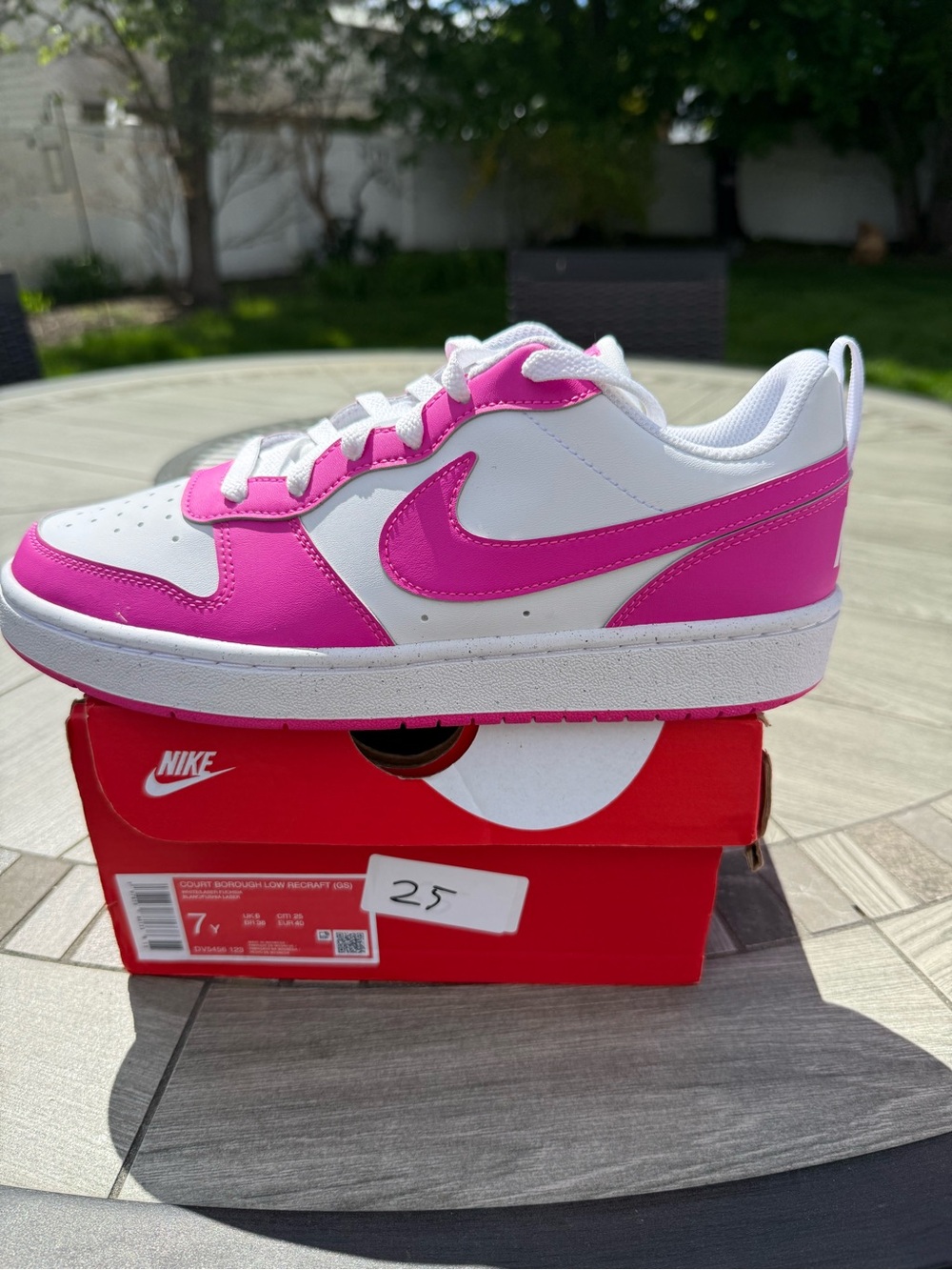 Nike Court Borough Low Recraft GS White Pink Foam Women’s 8.5 / Youth 7Y NEW